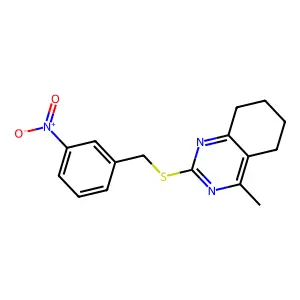 4-Methyl-2-[(3-nitrobenzyl)sulfanyl]-5,6,7,8-tetrahydroquinazoline structure