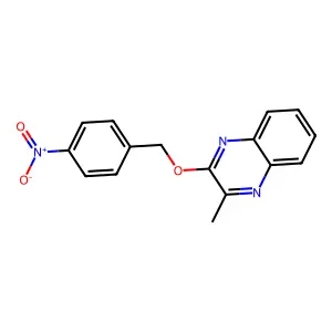 2-Methyl-3-[(4-nitrobenzyl)oxy]quinoxaline structure