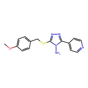 3-[(4-Methoxyphenyl)methylthio]-5-(4-pyridyl)-1,2,4-triazole-4-ylamine structure