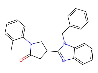 4-(1-benzyl-1H-1,3-benzodiazol-2-yl)-1-(2-methylphenyl)pyrrolidin-2-one structure