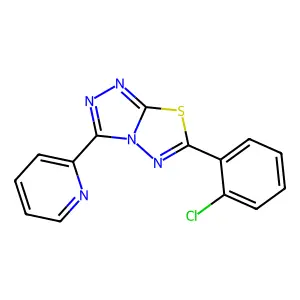 6-(2-Chlorophenyl)-3-pyridin-2-yl-[1,2,4]triazolo[3,4-b][1,3,4]thiadiazole structure