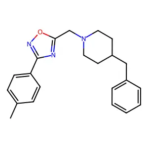 4-Benzyl-1-{[3-(4-methylphenyl)-1,2,4-oxadiazol-5-yl]methyl}piperidine structure