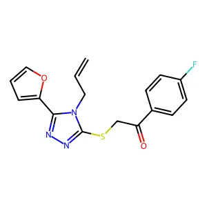 2-((4-Allyl-5-(2-furyl)-4H-1,2,4-triazol-3-YL)thio)-1-(4-fluorophenyl)ethanone structure