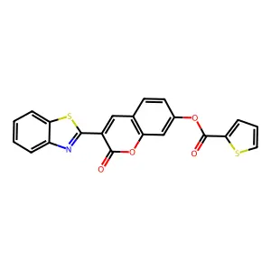 3-(benzo[d]thiazol-2-yl)-2-oxo-2H-chromen-7-yl thiophene-2-carboxylate structure