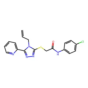 2-((4-Allyl-5-(2-pyridinyl)-4H-1,2,4-triazol-3-YL)thio)-N-(4-CL-PH)acetamide structure