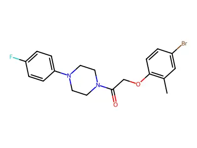 2-(4-Bromo-2-methylphenoxy)-1-[4-(4-fluorophenyl)piperazin-1-yl]ethanone structure