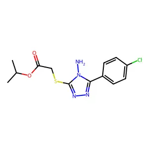 Isopropyl ((4-amino-5-(4-chlorophenyl)-4H-1,2,4-triazol-3-YL)thio)acetate structure