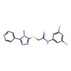 N-(3,5-dichlorophenyl)-2-{[4-methyl-5-(pyridin-4-yl)-4H-1,2,4-triazol-3-yl]sulfanyl}acetamide structure