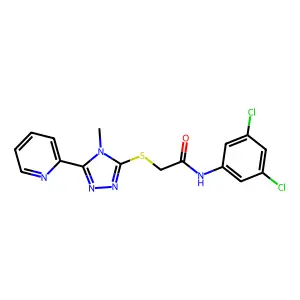 N-(3,5-dichlorophenyl)-2-{[4-methyl-5-(pyridin-2-yl)-4H-1,2,4-triazol-3-yl]sulfanyl}acetamide structure