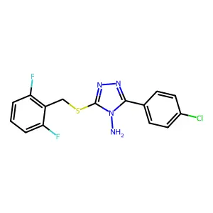 3-(4-Chlorophenyl)-5-((2,6-difluorobenzyl)thio)-4H-1,2,4-triazol-4-amine structure