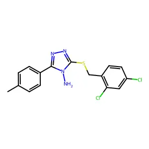 3-[(2,4-Dichlorophenyl)methylthio]-5-(4-methylphenyl)-1,2,4-triazole-4-ylamine structure