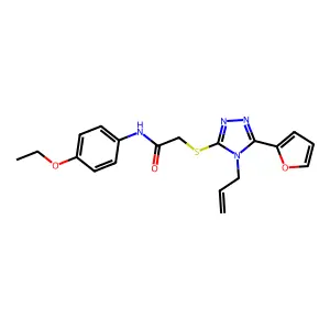2-((4-Allyl-5-(2-furyl)-4H-1,2,4-triazol-3-YL)thio)-N-(4-ethoxyphenyl)acetamide structure
