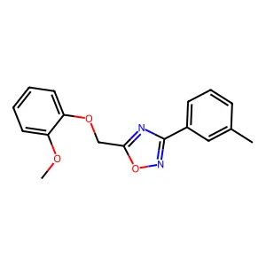5-[(2-Methoxyphenoxy)methyl]-3-(3-methylphenyl)-1,2,4-oxadiazole structure
