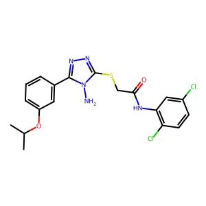 2-({4-amino-5-[3-(propan-2-yloxy)phenyl]-4H-1,2,4-triazol-3-yl}sulfanyl)-N-(2,5-dichlorophenyl)acetamide structure