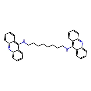 Acridine, 9,9'-octamethylenedi(imino)bis- structure