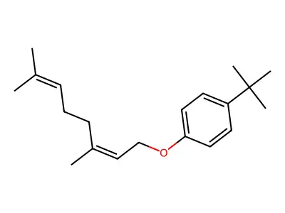 1-tert-butyl-4-[(2Z)-3,7-dimethylocta-2,6-dienoxy]benzene structure
