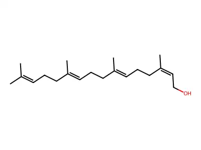 Hexadeca-2,6,10,14-tetraen-1-ol, 3,7,11,16-tetramethyl- structure