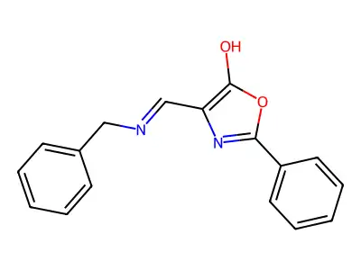 5(4H)-Oxazolone, 2-phenyl-4-[[(phenylmethyl)amino]methylene]-, (4E)- structure