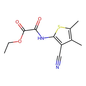 Ethyl [(3-cyano-4,5-dimethylthiophen-2-yl)amino](oxo)acetate structure