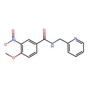 4-methoxy-3-nitro-N-(pyridin-2-ylmethyl)benzamide structure