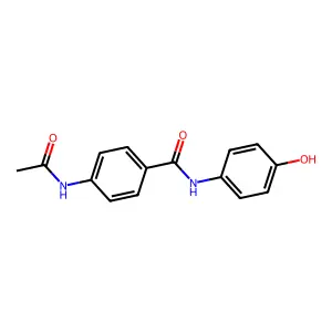 4-(acetylamino)-N-(4-hydroxyphenyl)benzamide structure