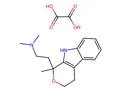 1-(2-Dimethylaminoethyl)-1-methyl-1,3,4,9-tetrahydropyrano(3,4-b)indole oxalate structure