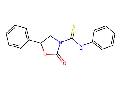 2-Oxo-N,5-diphenyl-1,3-oxazolidine-3-carboximidothioic acid structure