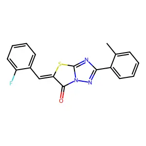 C18H12FN3OS structure