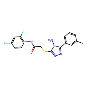 2-{[4-amino-5-(3-methylphenyl)-4H-1,2,4-triazol-3-yl]sulfanyl}-N-(2,4-difluorophenyl)acetamide structure