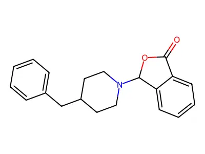 3-(4-benzylpiperidin-1-yl)-2-benzofuran-1(3H)-one structure