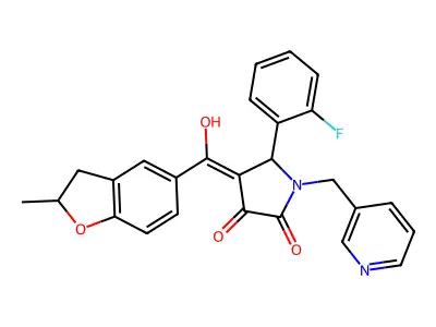 5-(2-fluorophenyl)-3-hydroxy-4-(2-methyl-2,3-dihydro-1-benzofuran-5-carbonyl)-1-[(pyridin-3-yl)methyl]-2,5-dihydro-1H-pyrrol-2-one structure