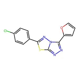 6-(4-Chlorophenyl)-3-(2-furyl)[1,2,4]triazolo[3,4-b][1,3,4]thiadiazole structure