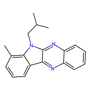 4-Methyl-5-(2-methylpropyl)indolo[2,3-b]quinoxaline structure