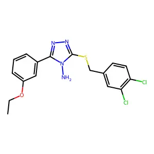 3-[(3,4-Dichlorophenyl)methylthio]-5-(3-ethoxyphenyl)-1,2,4-triazole-4-ylamine structure