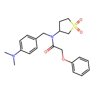 N-[4-(dimethylamino)benzyl]-N-(1,1-dioxidotetrahydrothiophen-3-yl)-2-phenoxyacetamide structure