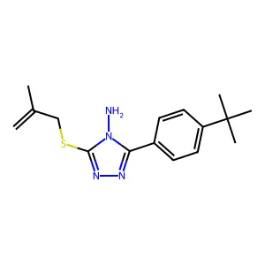 5-[4-(Tert-butyl)phenyl]-3-(2-methylprop-2-enylthio)-1,2,4-triazole-4-ylamine structure