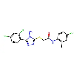 2-{[4-amino-5-(2,4-dichlorophenyl)-4H-1,2,4-triazol-3-yl]sulfanyl}-N-(4-chloro-2-methylphenyl)acetamide structure