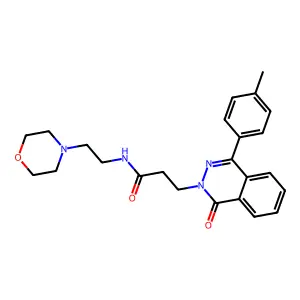 3-[4-(4-methylphenyl)-1-oxophthalazin-2-yl]-N-(2-morpholin-4-ylethyl)propanamide structure