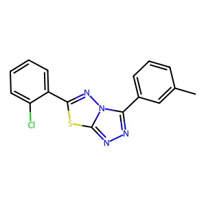 6-(2-Chlorophenyl)-3-(3-methylphenyl)-[1,2,4]triazolo[3,4-b][1,3,4]thiadiazole structure