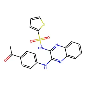 N-[3-(4-acetylanilino)quinoxalin-2-yl]thiophene-2-sulfonamide structure