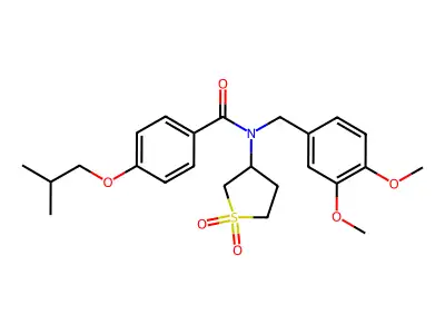 N-(3,4-dimethoxybenzyl)-N-(1,1-dioxidotetrahydrothiophen-3-yl)-4-(2-methylpropoxy)benzamide structure