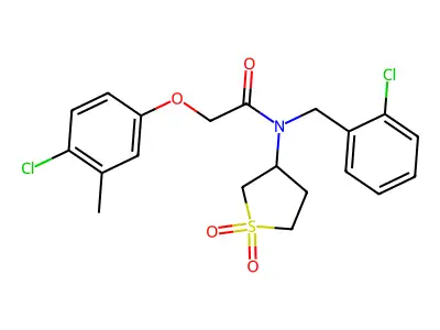 N-(2-chlorobenzyl)-2-(4-chloro-3-methylphenoxy)-N-(1,1-dioxidotetrahydrothiophen-3-yl)acetamide structure