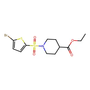Ethyl 1-[(5-bromo-2-thienyl)sulfonyl]-4-piperidinecarboxylate structure