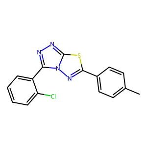 3-(2-Chlorophenyl)-6-(4-methylphenyl)-[1,2,4]triazolo[3,4-b][1,3,4]thiadiazole structure