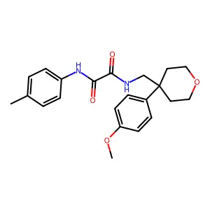N-[[4-(4-methoxyphenyl)oxan-4-yl]methyl]-N'-(4-methylphenyl)oxamide structure