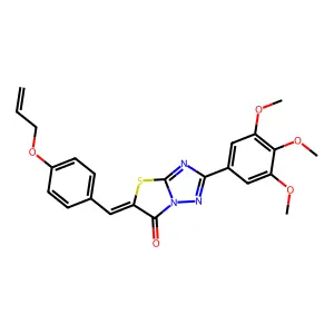 (5Z)-5-[4-(allyloxy)benzylidene]-2-(3,4,5-trimethoxyphenyl)[1,3]thiazolo[3,2-b][1,2,4]triazol-6(5H)-one structure