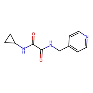 N'-cyclopropyl-N-(pyridin-4-ylmethyl)oxamide structure