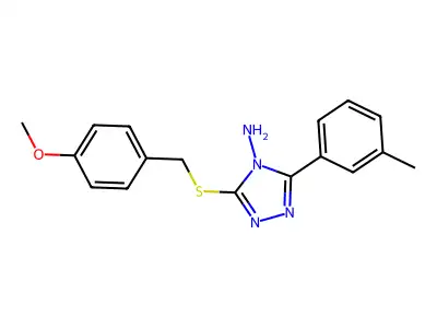 3-[(4-Methoxyphenyl)methylthio]-5-(3-methylphenyl)-1,2,4-triazole-4-ylamine structure