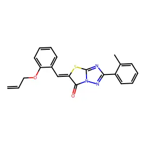 (5Z)-5-[2-(allyloxy)benzylidene]-2-(2-methylphenyl)[1,3]thiazolo[3,2-b][1,2,4]triazol-6(5H)-one structure