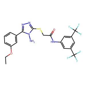 C20H17F6N5O2S structure